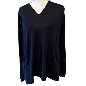 Banana republic | Black V-Neck Sweater with hoodie